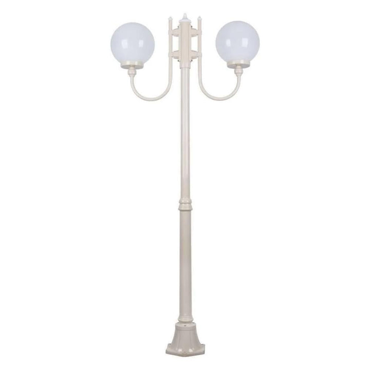 Domus GT-614 Lisbon - Twin Head 25cm Sphere Curved Arm Medium Post Light-Domus Lighting-Ozlighting.com.au