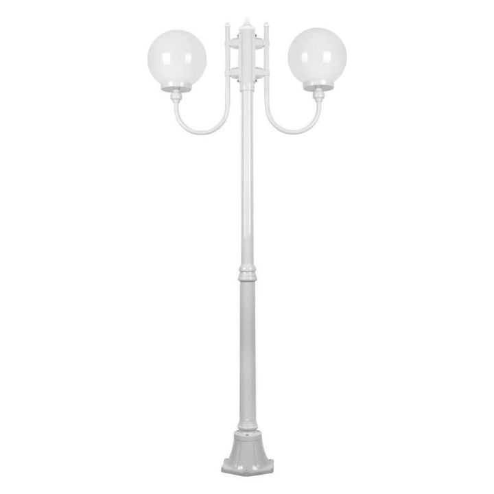 Domus GT-614 Lisbon - Twin Head 25cm Sphere Curved Arm Medium Post Light-Domus Lighting-Ozlighting.com.au