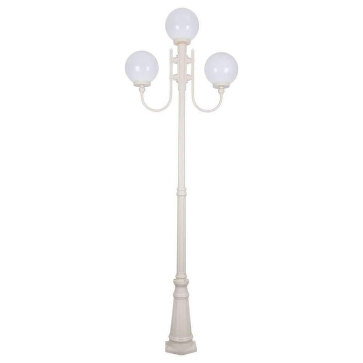 Domus GT-622 Lisbon - Triple 25cm Spheres Curved Arms Tall Post Light-Domus Lighting-Ozlighting.com.au