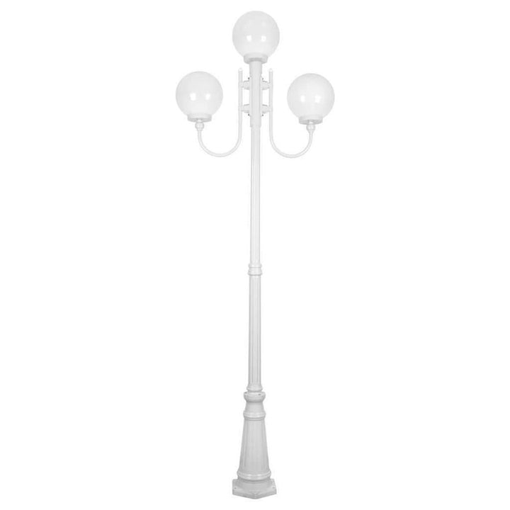 Domus GT-622 Lisbon - Triple 25cm Spheres Curved Arms Tall Post Light-Domus Lighting-Ozlighting.com.au