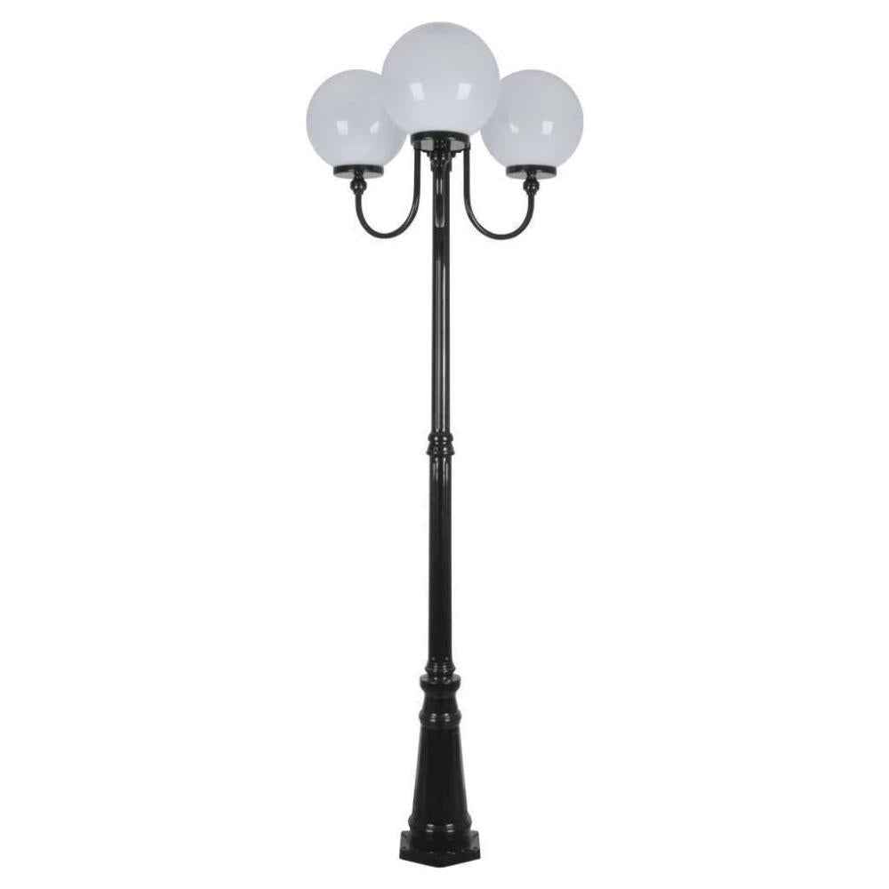 Domus GT-625 Lisbon - Triple 30cm Spheres Curved Arms Tall Post Light-Domus Lighting-Ozlighting.com.au