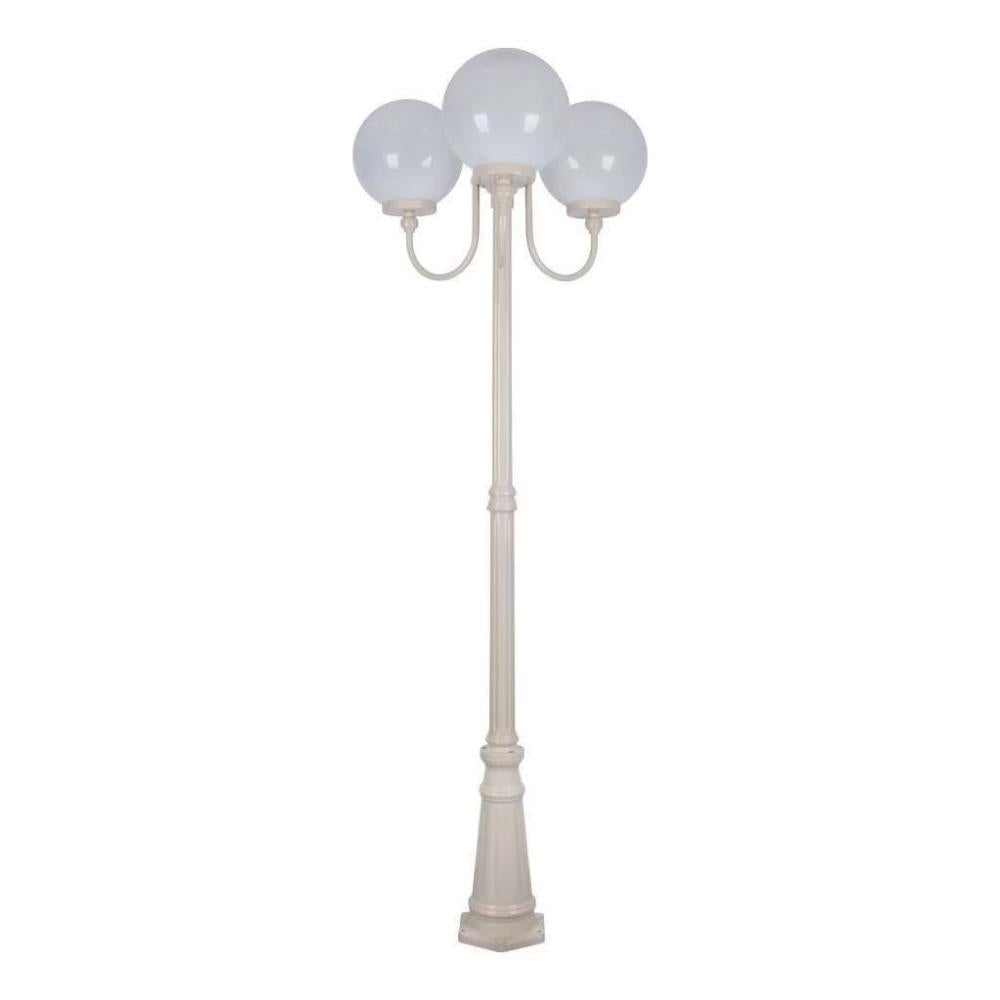 Domus GT-625 Lisbon - Triple 30cm Spheres Curved Arms Tall Post Light-Domus Lighting-Ozlighting.com.au