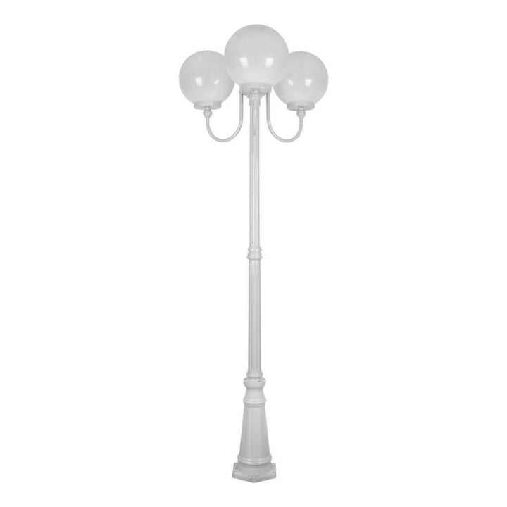 Domus GT-625 Lisbon - Triple 30cm Spheres Curved Arms Tall Post Light-Domus Lighting-Ozlighting.com.au
