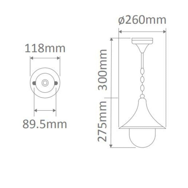 Domus GT-650 Monaco - Exterior Pendant Light-Domus Lighting-Ozlighting.com.au