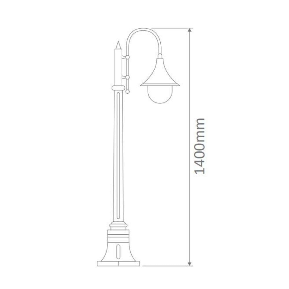 Domus GT-656 Monaco - Single Head Short Post-Domus Lighting-Ozlighting.com.au