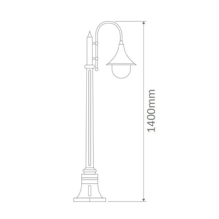 Domus GT-656 Monaco - Single Head Short Post-Domus Lighting-Ozlighting.com.au