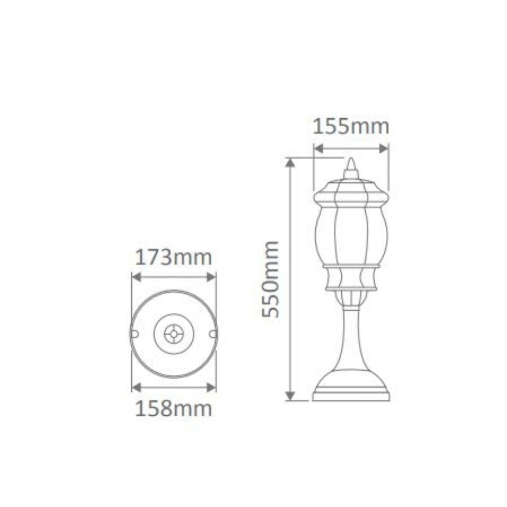 Domus GT-673 Vienna Outdoor Pillar Mount Light-Domus Lighting-Ozlighting.com.au