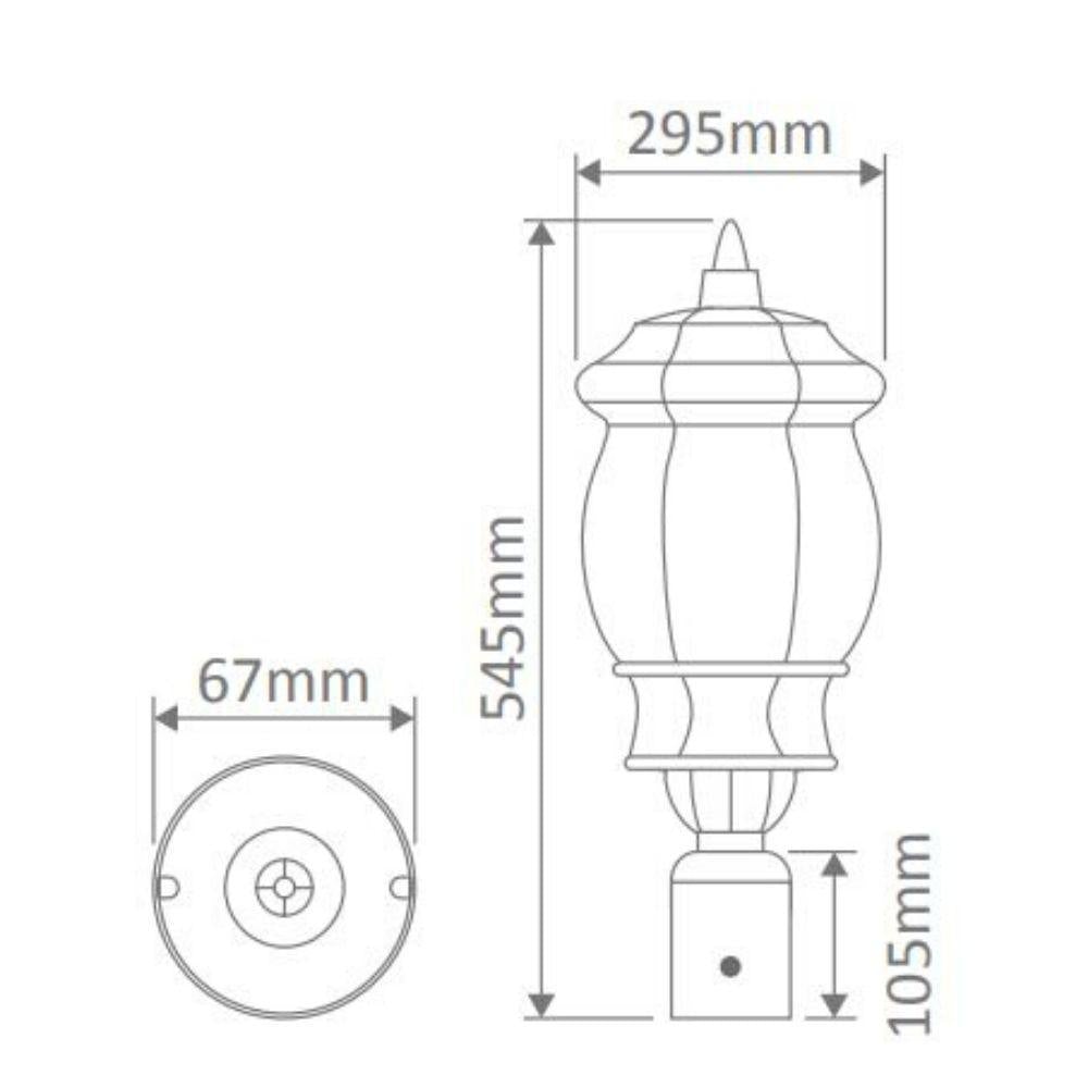 Domus GT-696 Vienna Large Outdoor Post Top Light-Domus Lighting-Ozlighting.com.au