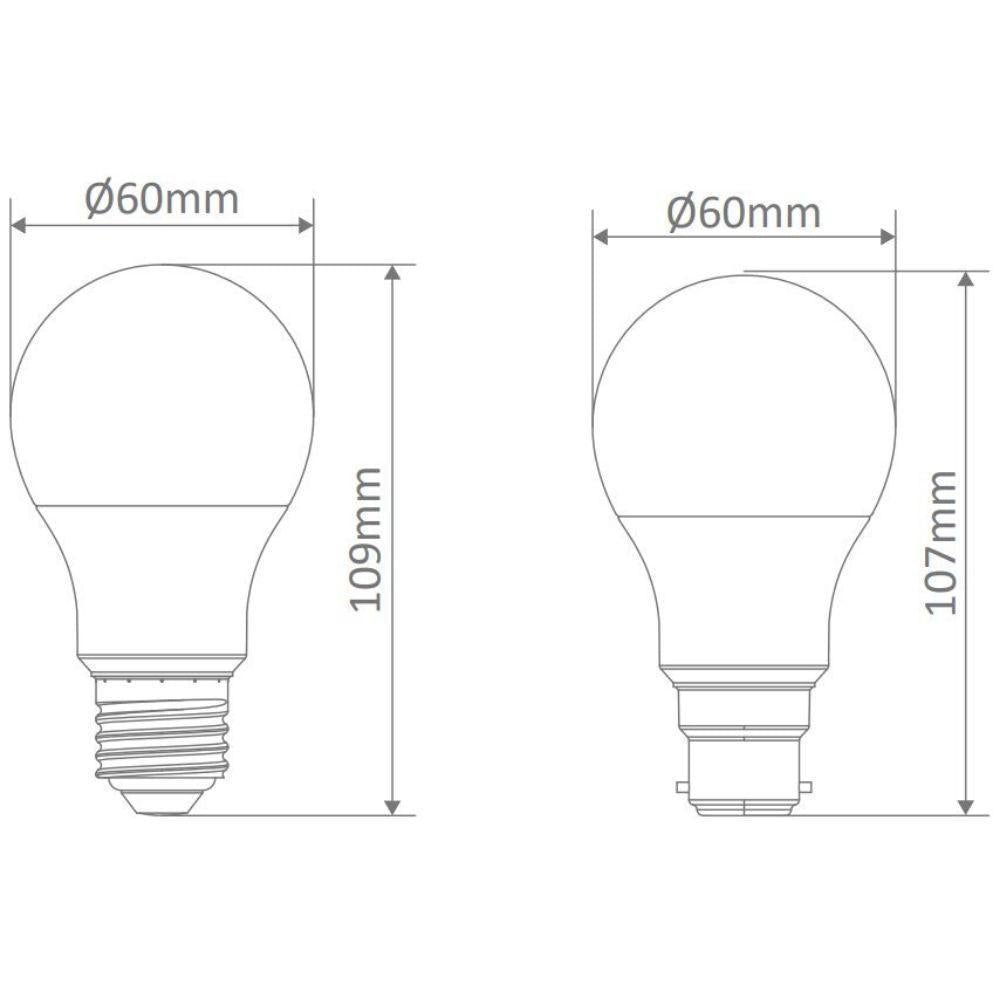 Domus KEY-GLS - 11W LED Dimmable GLS A60 Frosted PC Globe 6500K - B22/E27-Domus Lighting-Ozlighting.com.au