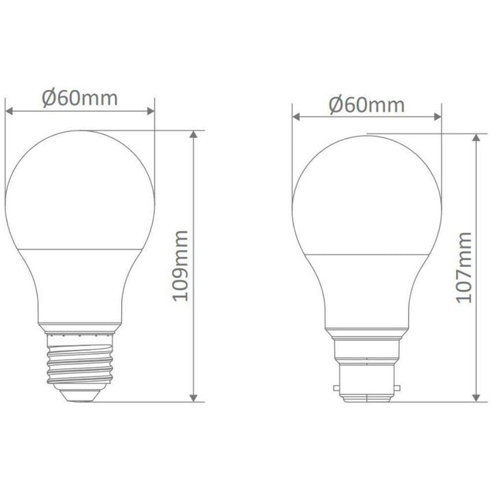 Domus KEY-GLS - 11W LED Dimmable GLS A60 Frosted PC Globe 6500K - B22/E27-Domus Lighting-Ozlighting.com.au