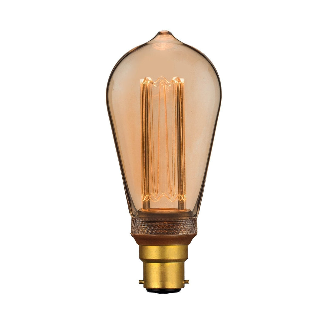Domus LRF-ST64 - 3.5W LED Dimmable Pear ST64 Shape Retro Vintage Filament Globe 1800K - B22/E27-Domus Lighting-Ozlighting.com.au
