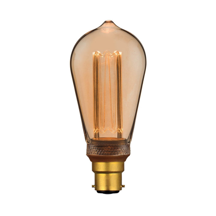 Domus LRF-ST64 - 3.5W LED Dimmable Pear ST64 Shape Retro Vintage Filament Globe 1800K - B22/E27-Domus Lighting-Ozlighting.com.au