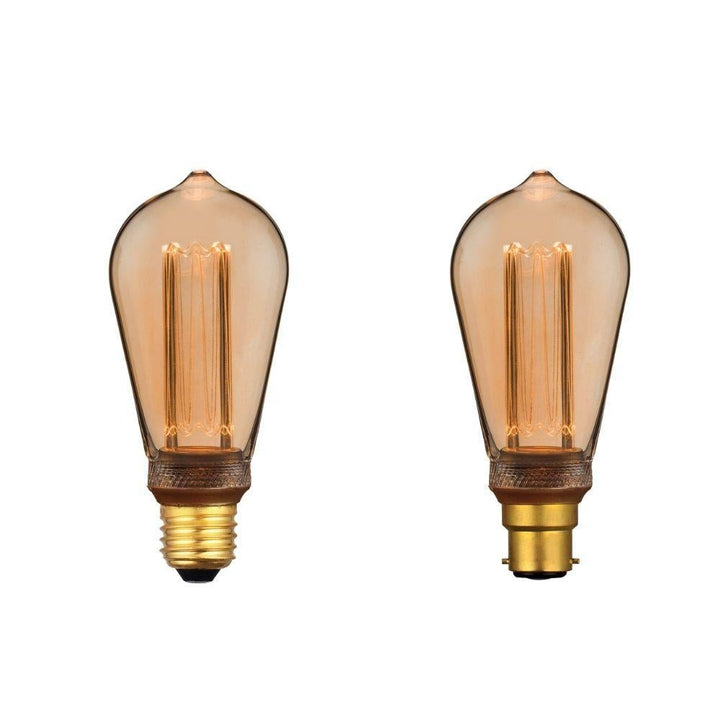 Domus LRF-ST64 - 3.5W LED Dimmable Pear ST64 Shape Retro Vintage Filament Globe 1800K - B22/E27-Domus Lighting-Ozlighting.com.au