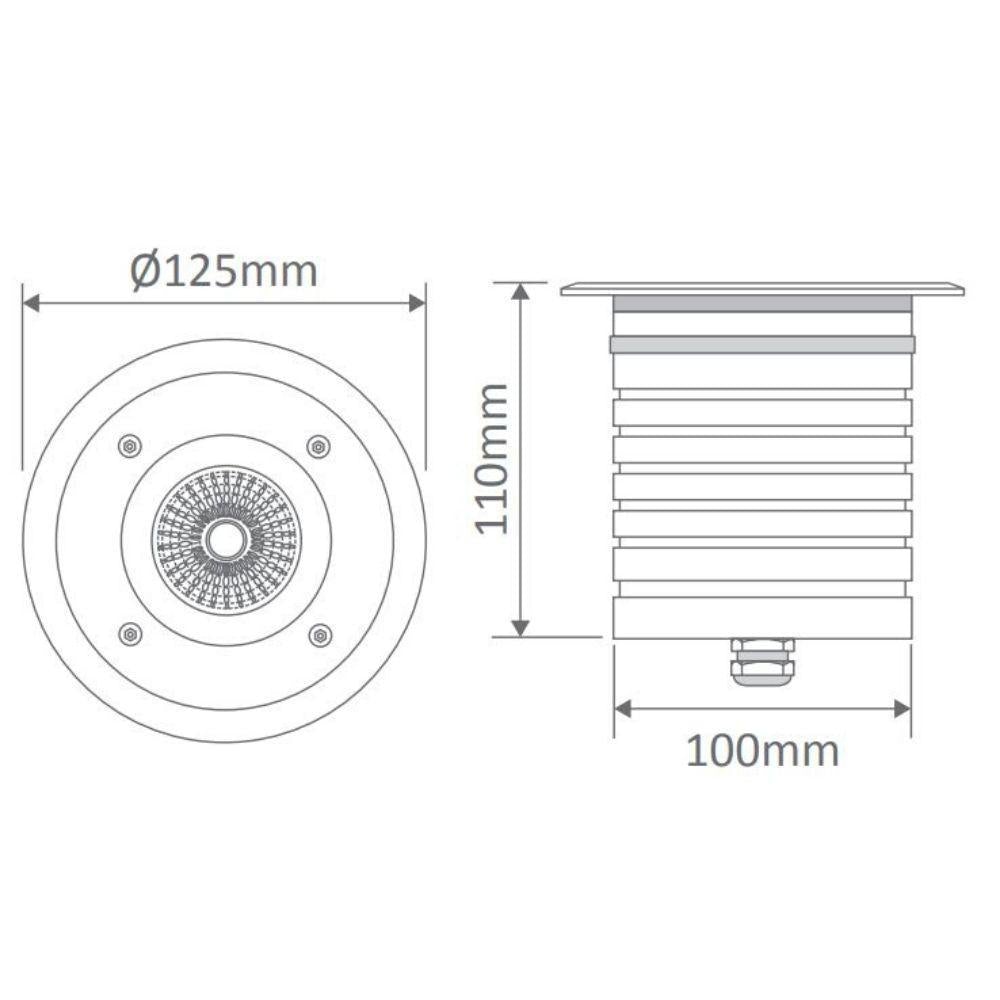 Domus MODULA-R - Round 9W 24V LED Inground Light Aluminium - DRIVER REQUIRED-Domus Lighting-Ozlighting.com.au