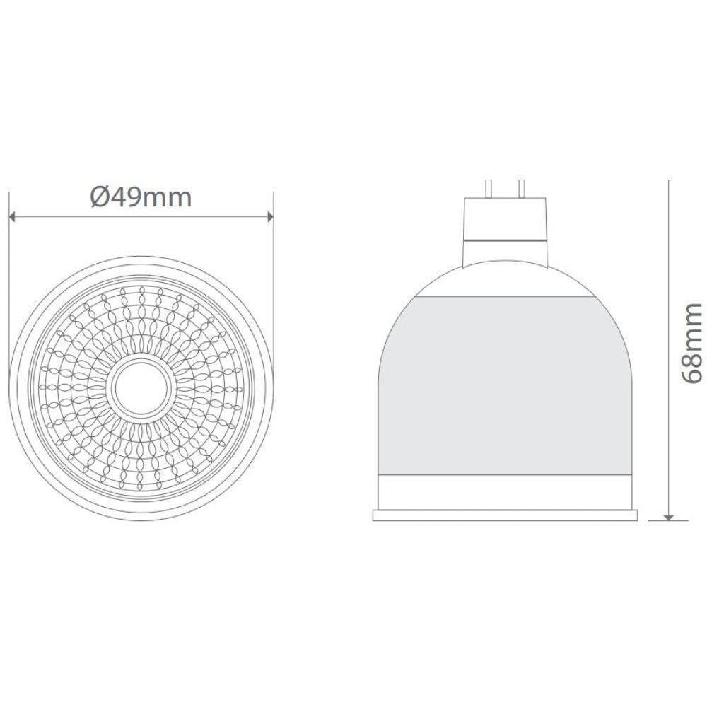 Domus MR16-ML LED Globe - Dimmable, MR16, 6W, 12V DC, 5000K - DRIVER REQUIRED-Domus Lighting-Ozlighting.com.au