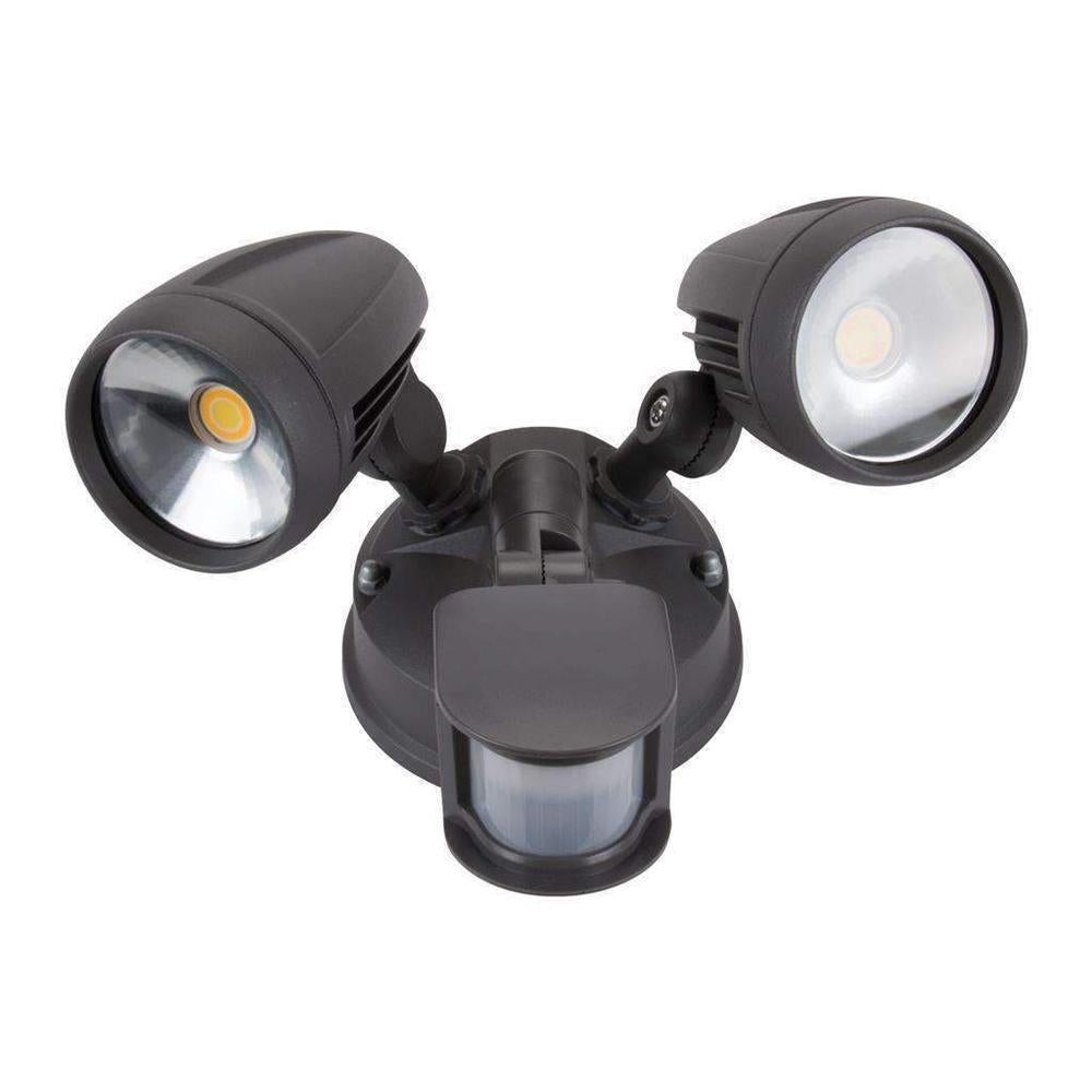 Domus MURO-PRO-30S LED Spotlight - 30W, Tri-Colour, IP44, Twin Head, with Sensor-Domus Lighting-Ozlighting.com.au
