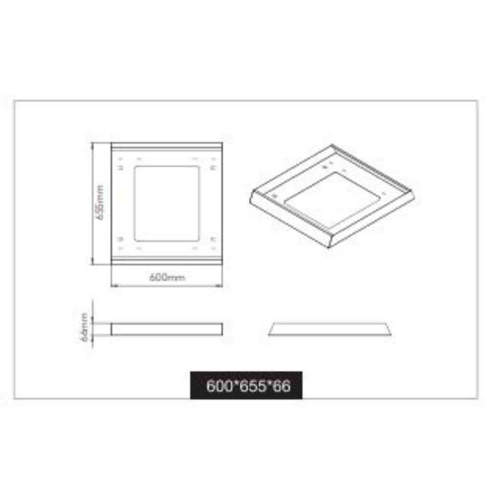 Domus PANEL-SM-KIT-606-BLT Panel Frame - 600x655mm Surface Mounted-Domus Lighting-Ozlighting.com.au