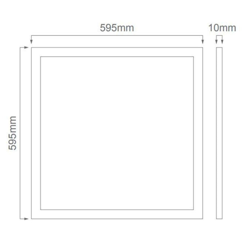 Domus PANEL-TRIM-606 - 630x630mm Recessed Panel Trim Satin White-Domus Lighting-Ozlighting.com.au