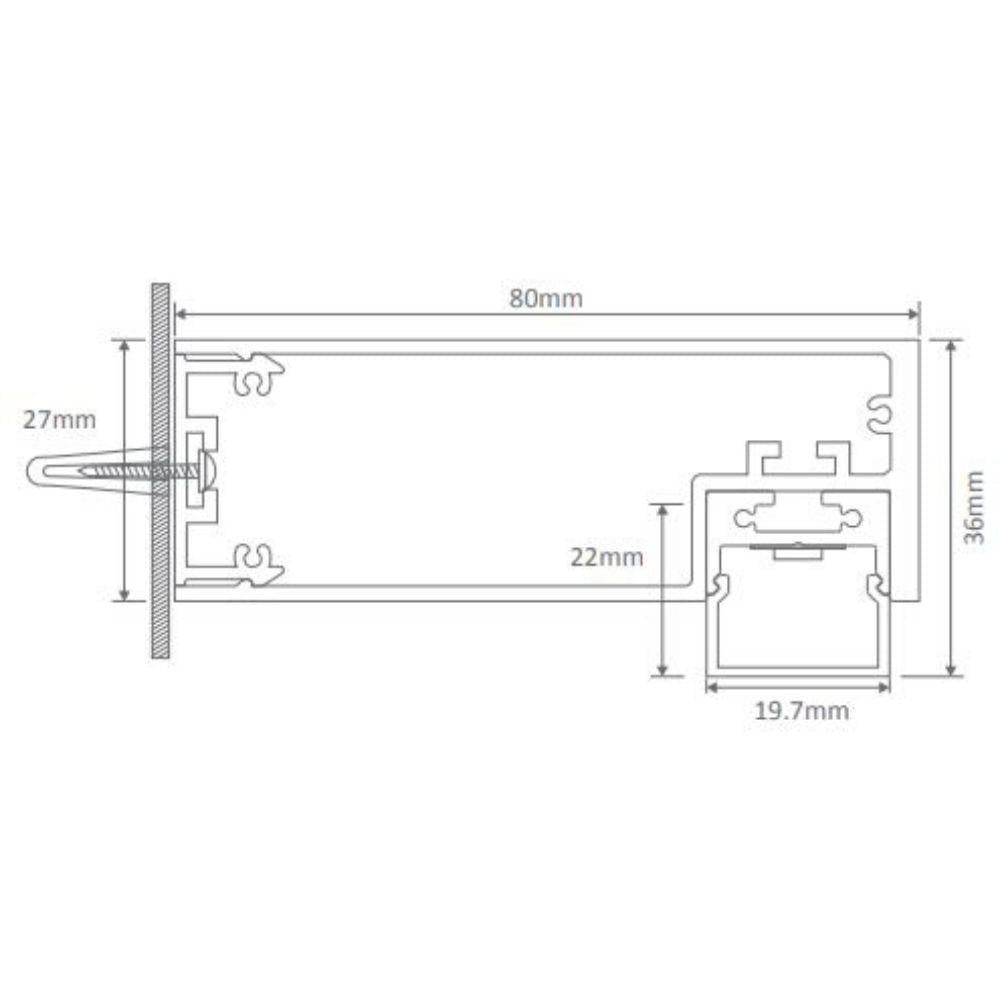 Domus SHADOWLINE-600 LED Wall Vanity or Picture Light - 9W, 600mm-Domus Lighting-Ozlighting.com.au