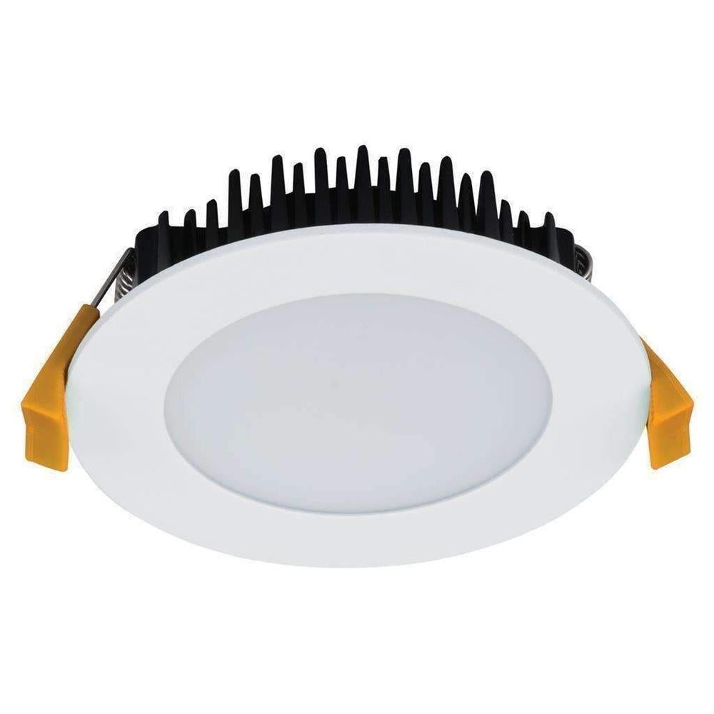 Domus TEK-13 LED Downlight - 13W, Tri-Colour, Dimmable, IP44, Round, Flat Face-Domus Lighting-Ozlighting.com.au