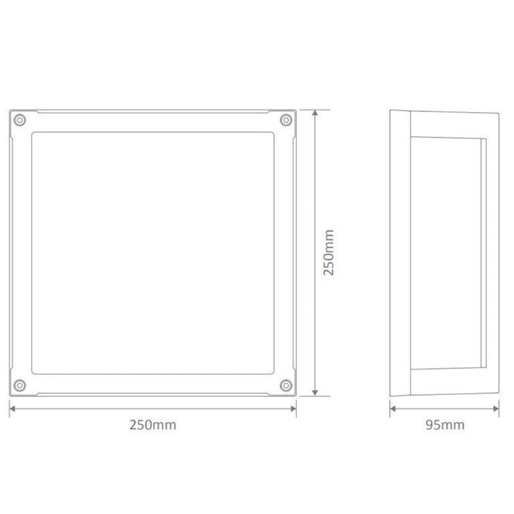 Domus YORK-12 - 12W LED Modern Exterior Flush Wall Light IP65 - 3000K/5000K-Domus Lighting-Ozlighting.com.au
