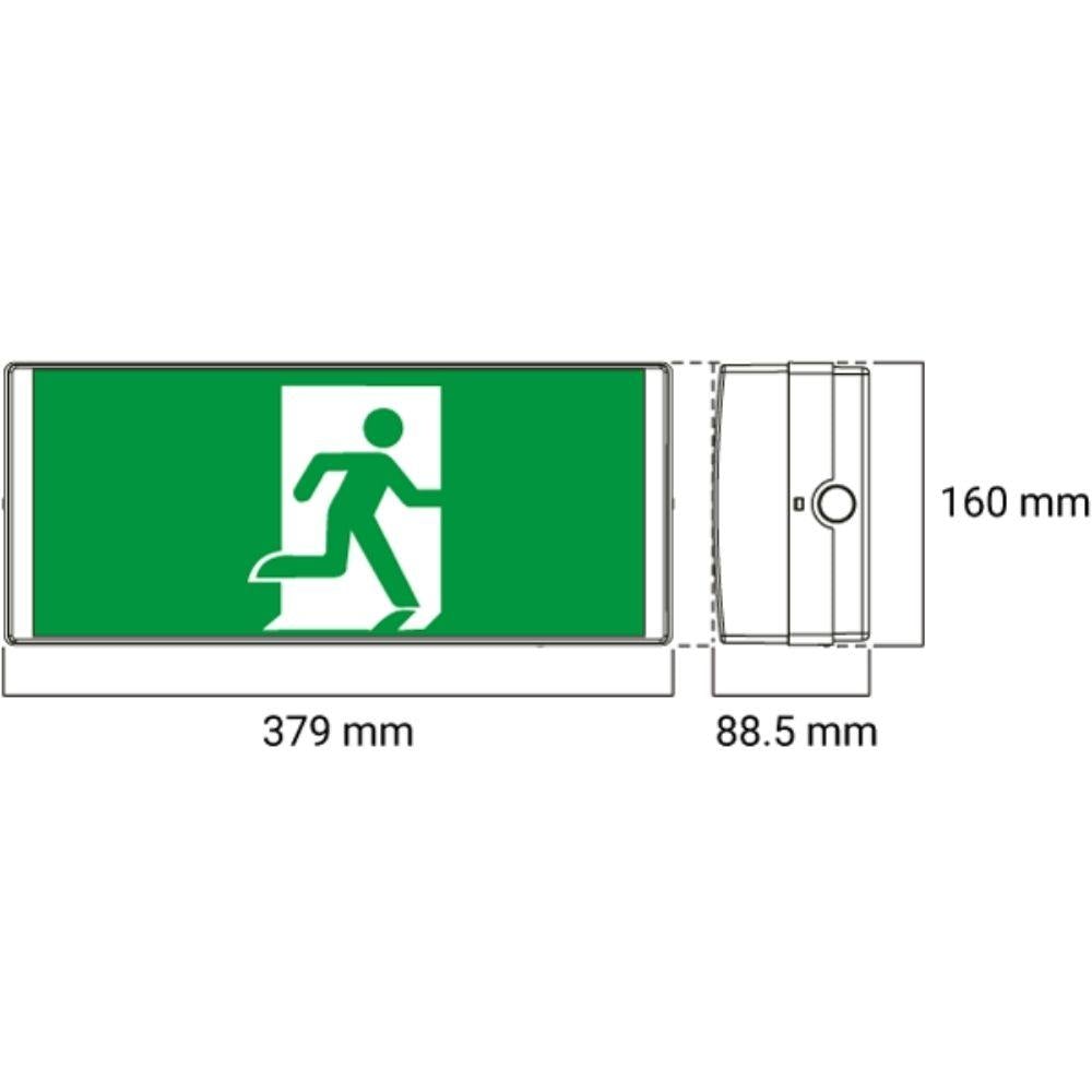 Ektor BOXIT Emergency Exit Sign - IP20-Ektor Lighting-Ozlighting.com.au