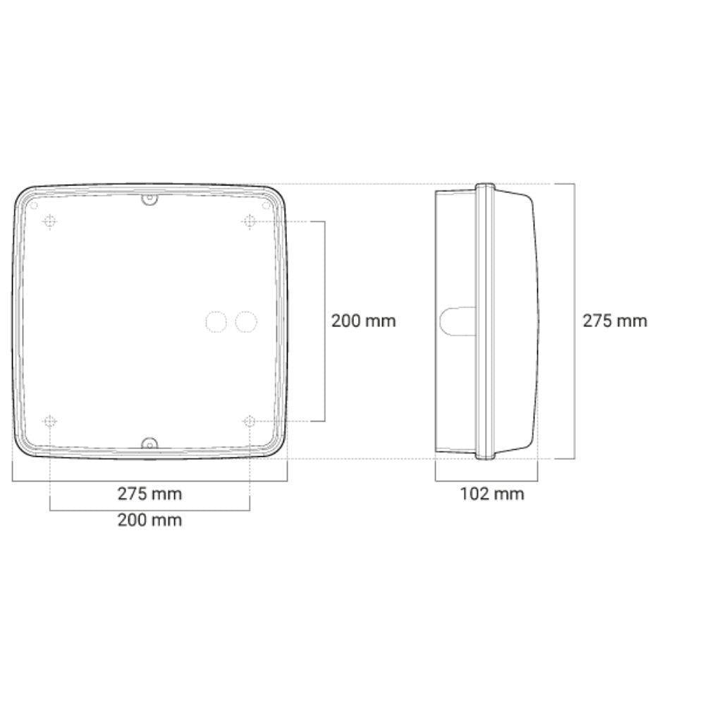 Ektor QUADRO-PRO-CT-EM-LK - 27W Lynk LED Tuneable Emergency Bunker Ceiling Light With Optional Sensor IP65-Ektor Lighting-Ozlighting.com.au