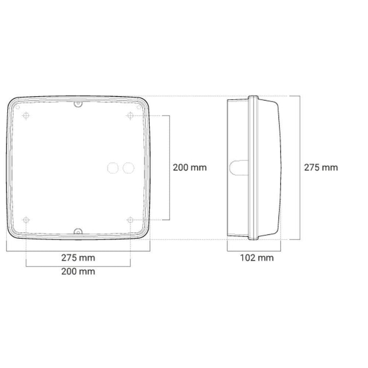 Ektor QUADRO-PRO-LK - 27W LED Lynk Exterior Bunker Ceiling Light With Optional Sensor IP65-Ektor Lighting-Ozlighting.com.au