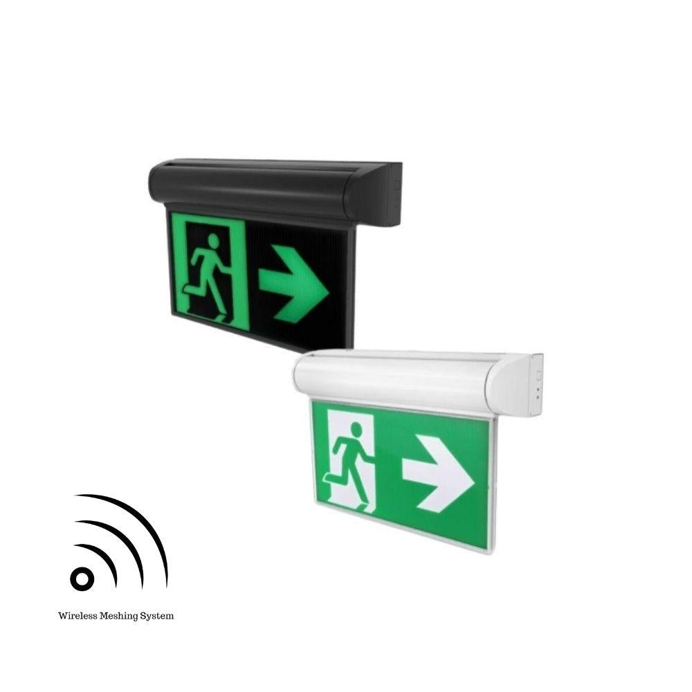 Ektor RAZOR-SWING-24M-LK LED Emergency Exit Sign - 1.7W, IP20, Emergency-Ektor Lighting-Ozlighting.com.au