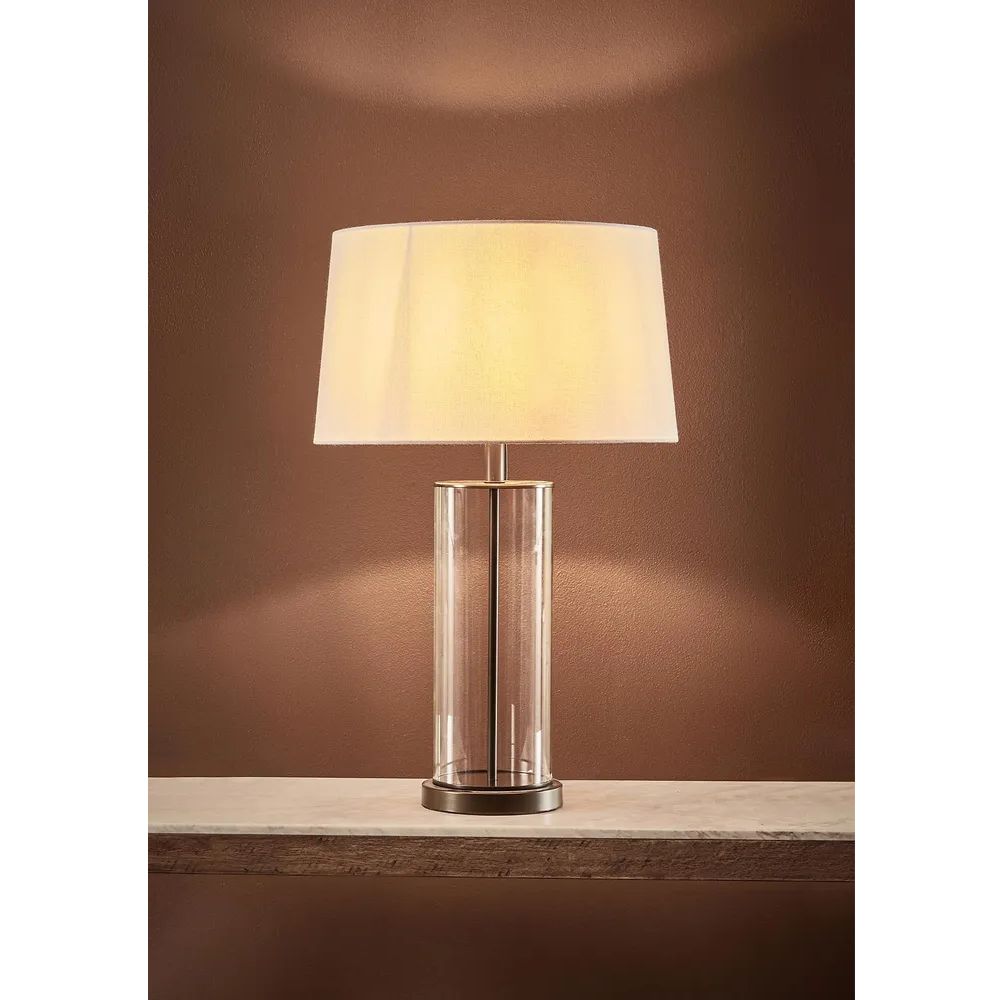 Emac & Lawton IRIS Table Lamp Base - 40W, Glass-Emac & Lawton-Ozlighting.com.au