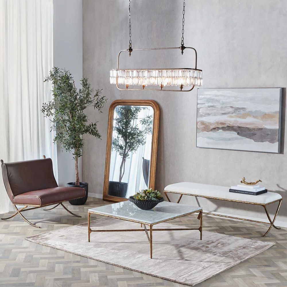 Emac & Lawton MONTREAL Chandelier - 4 Light Long-Emac & Lawton-Ozlighting.com.au