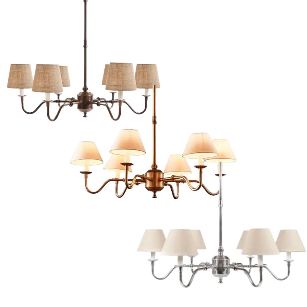 Emac & Lawton PRESCOT Chandelier - 6 Light-Emac & Lawton-Ozlighting.com.au