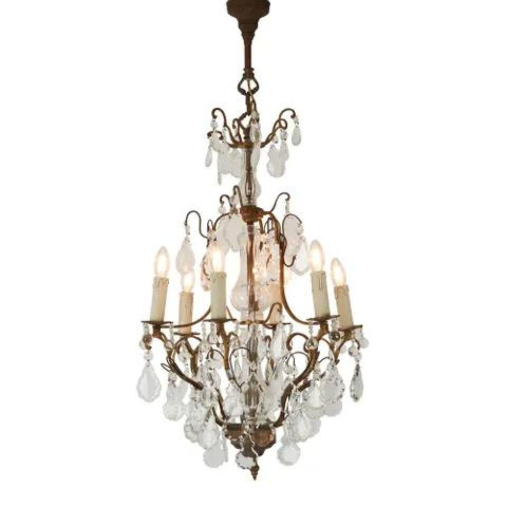 Emac & Lawton ROCHE Chandelier - 6 Light Glass Crystal-Emac & Lawton-Ozlighting.com.au