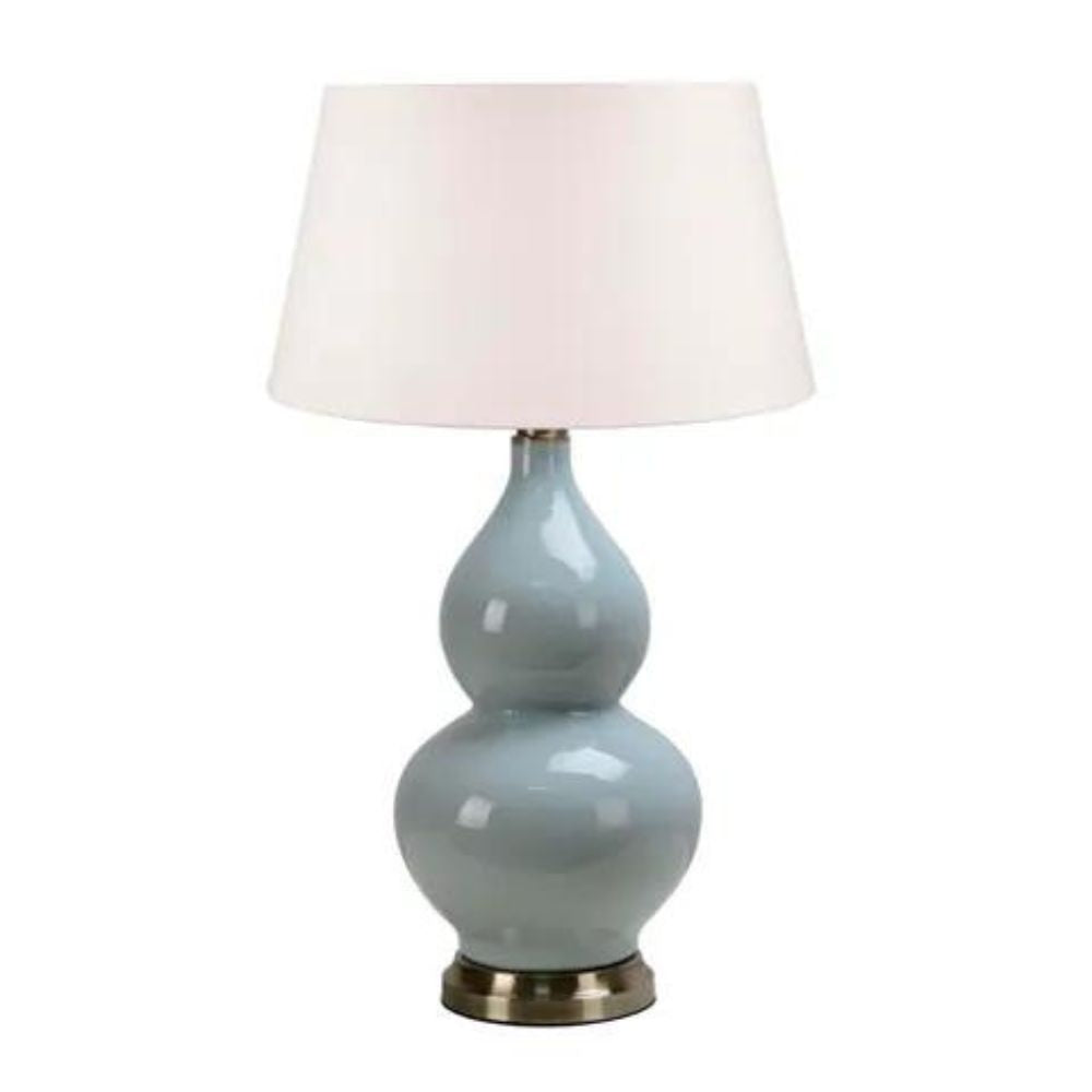 Emac & Lawton TERRIGAL Table Lamp Base - 40W, Ceramic, Pale Blue-Emac & Lawton-Ozlighting.com.au