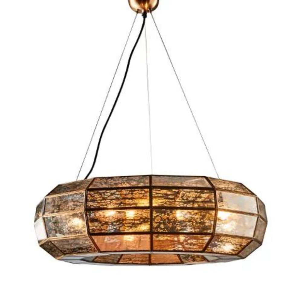 Emac & Lawton VICTORIA Pendant - 25W, Antique Brass-Emac & Lawton-Ozlighting.com.au