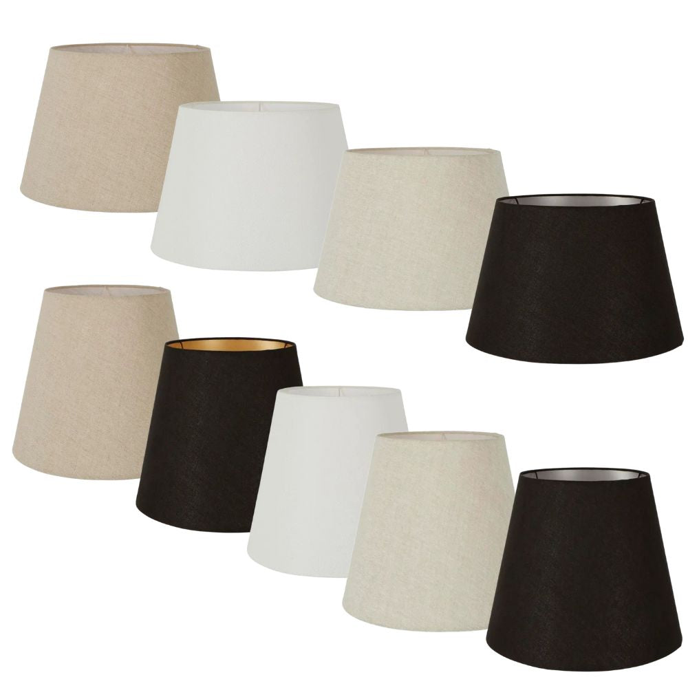 Emac & Lawton XXXS/XXS/XS/S/M/L/XL/XXL Lamp Shade - Linen Taper-Emac & Lawton-Ozlighting.com.au