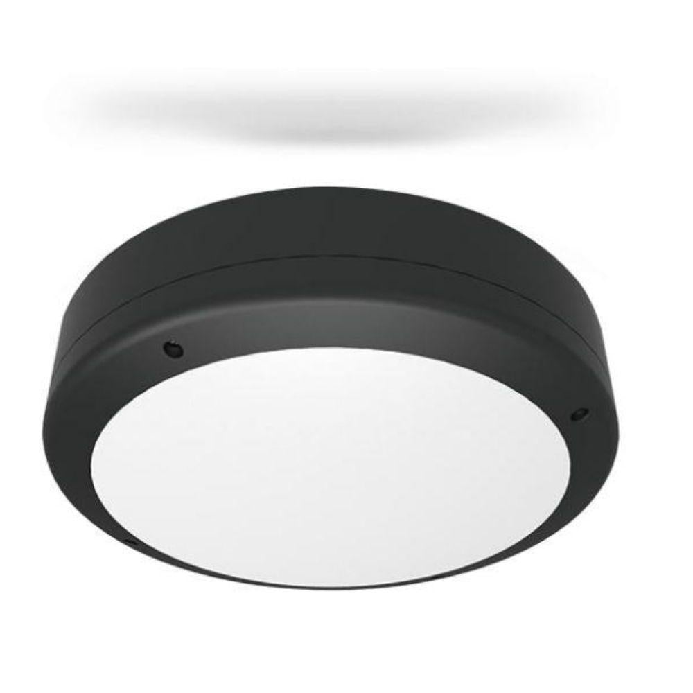 Energetic ROTUNDA LED Bunker Light - 9W/18W, IP65, Round, 265mm, 350mm, Black-Energetic Lighting-Ozlighting.com.au