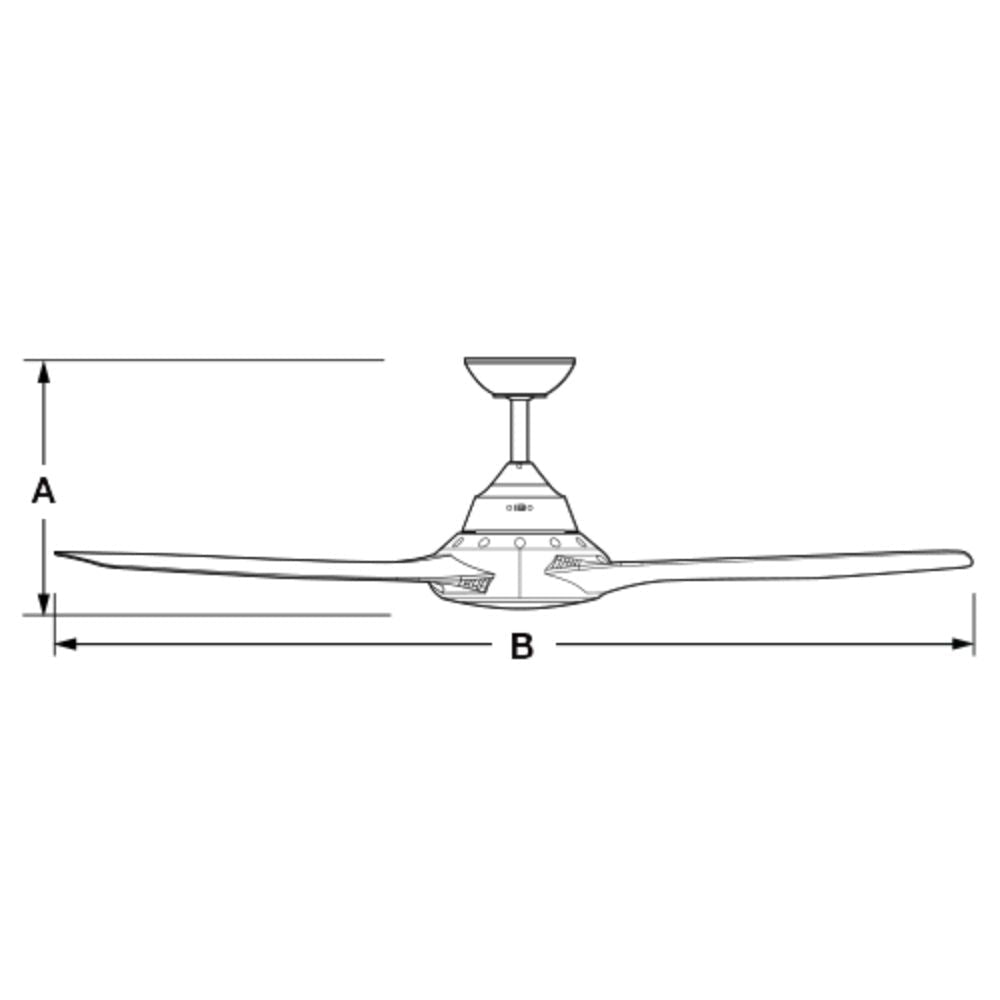 Fantech Trade FLAIR - 3 Blade 1473mm 58" Ceiling Fan with Self Ventilating Motor-Fantech Trade-Ozlighting.com.au