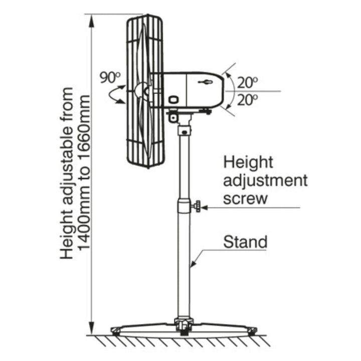 Fantech Trade Pedestal & Wall Mounted Cooling Fans-Fantech Trade-Ozlighting.com.au