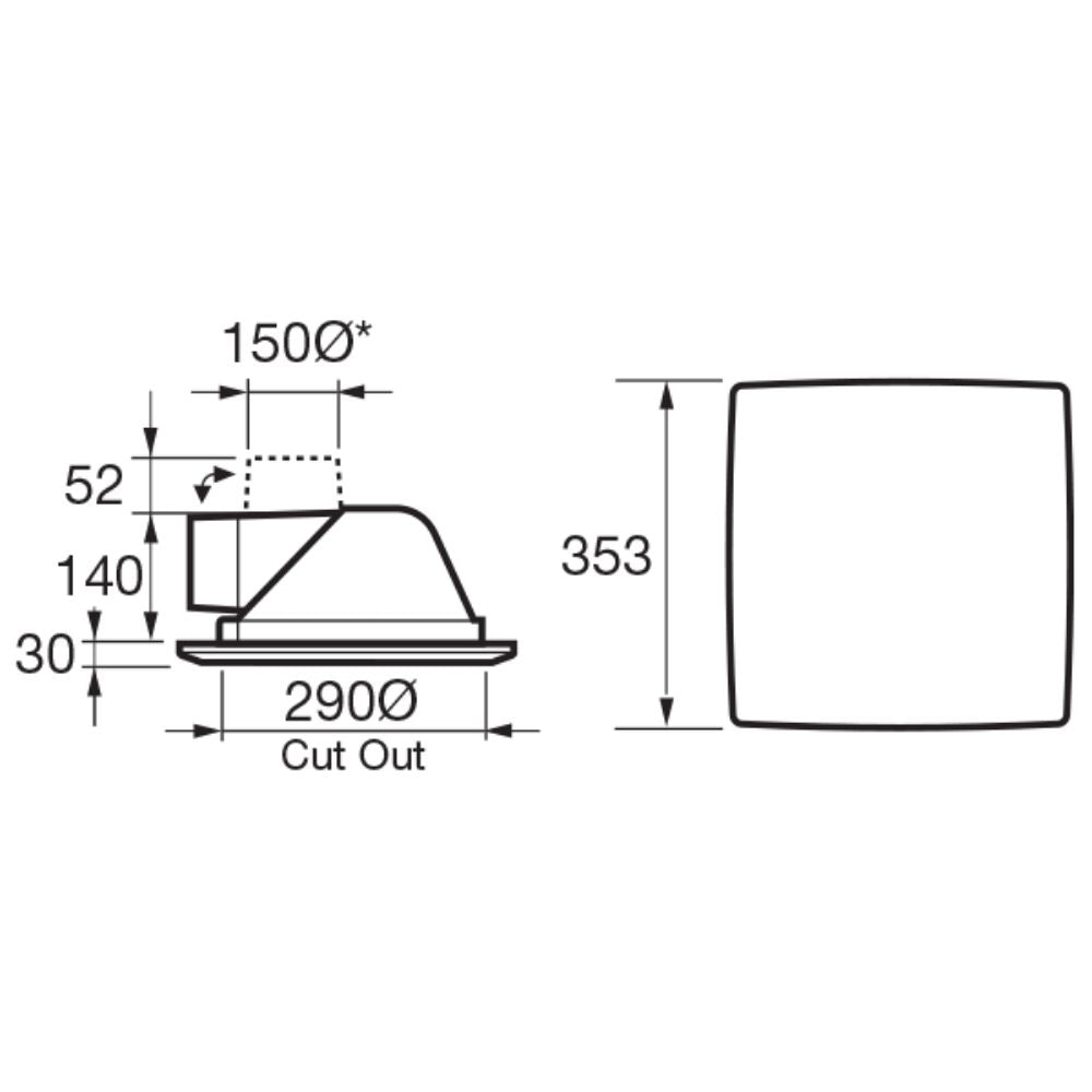 Fantech Trade RAPID Grille - Response Ceiling, Clip-in Spigot-Fantech Trade-Ozlighting.com.au