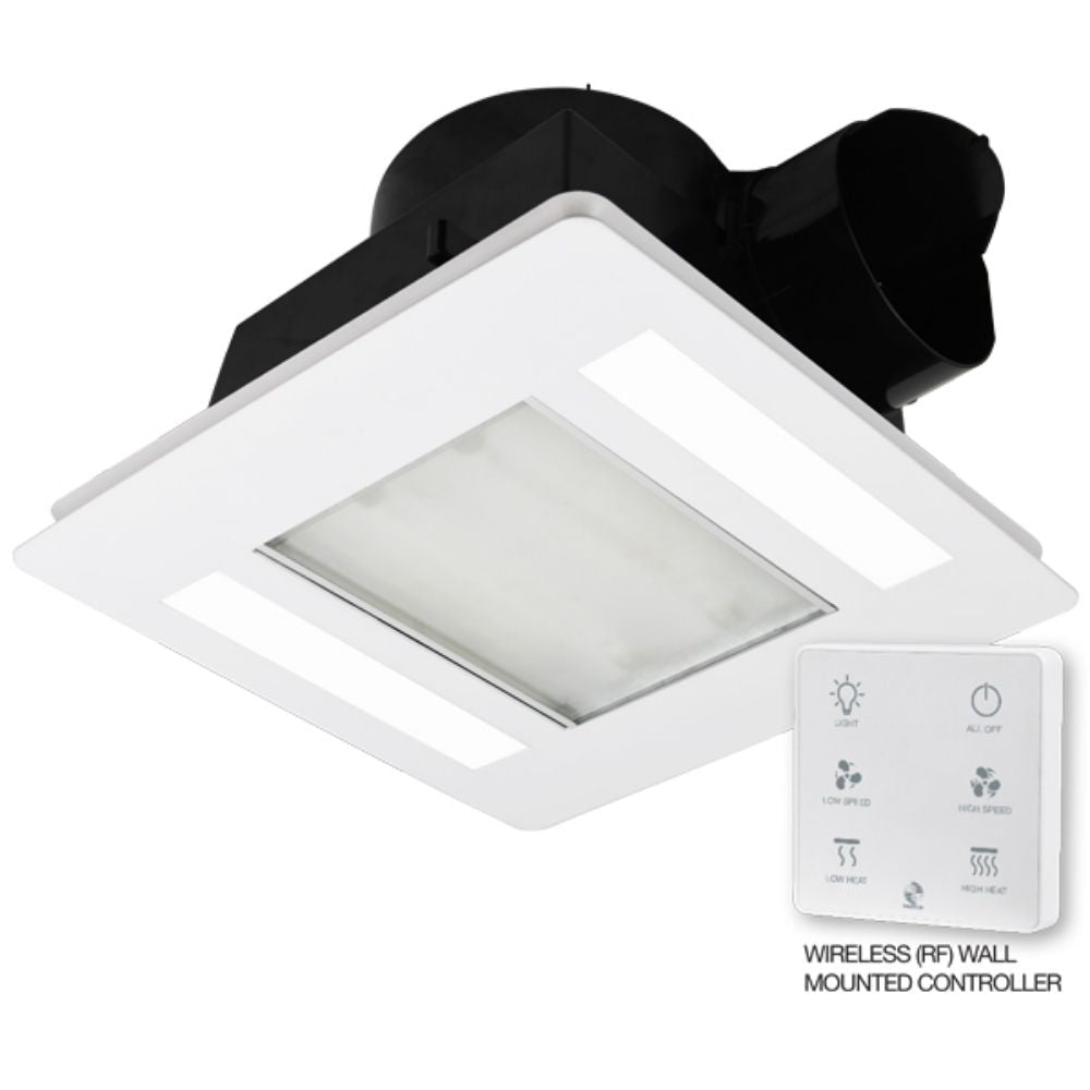 Fantech Trade Response Radiance Exhaust Fan - Square, IPX4, Light-Fantech Trade-Ozlighting.com.au