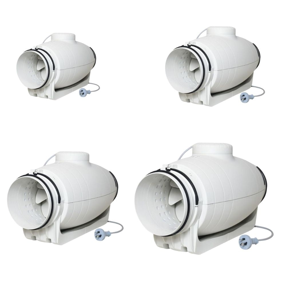 Fantech Trade TD SILENT Duct - 100/125/150/200, In-Line, Mounted Fan, IP44-Fantech Trade-Ozlighting.com.au