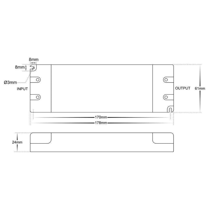 Havit DRIVER-DIM - 12V/24V DC 30/60/100/150/200/300W TRIAC Dimmable LED Driver-Havit Lighting-Ozlighting.com.au