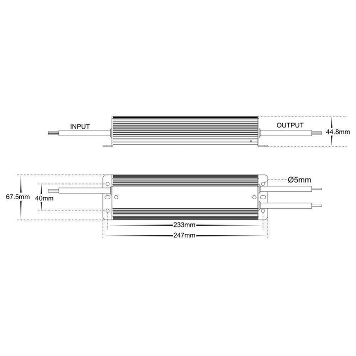 Havit DRIVER-WP - 12V/24V DC 30/60/100/150/200/275/300W Constant Voltage Weatherproof LED Driver IP66-Havit Lighting-Ozlighting.com.au