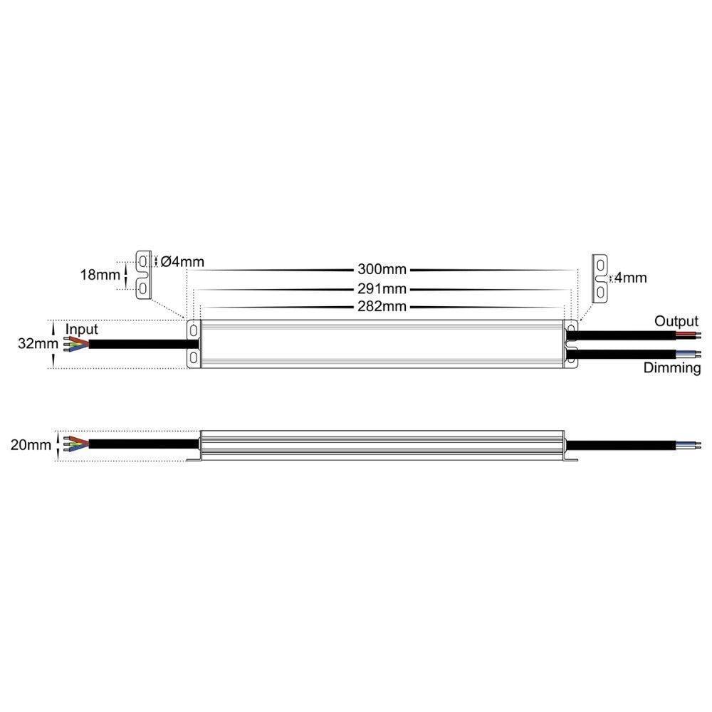 Havit DRIVER-WP-DIM LED Driver - 12V/24V DC 30/60/100W TRIAC+0/1-10V Dimmable Weatherproof IP66-Havit Lighting-Ozlighting.com.au
