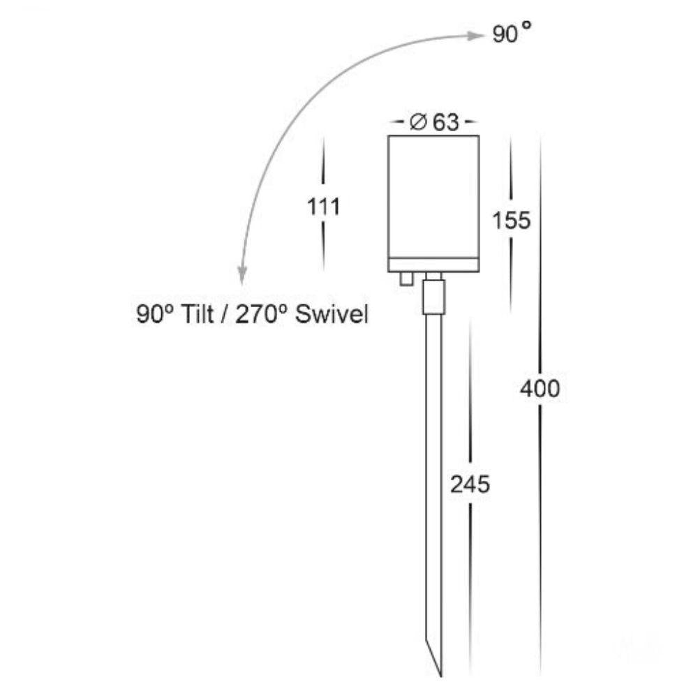 Havit EDEN LED Garden Spike Light - 5W, 12V DC, IP65, Adjustable - DRIVER REQUIRED-Havit Lighting-Ozlighting.com.au