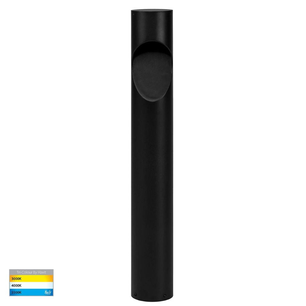 Havit FEDOR Bollard Light - 12W, Tri-Colour, IP65, Black-Havit Lighting-Ozlighting.com.au