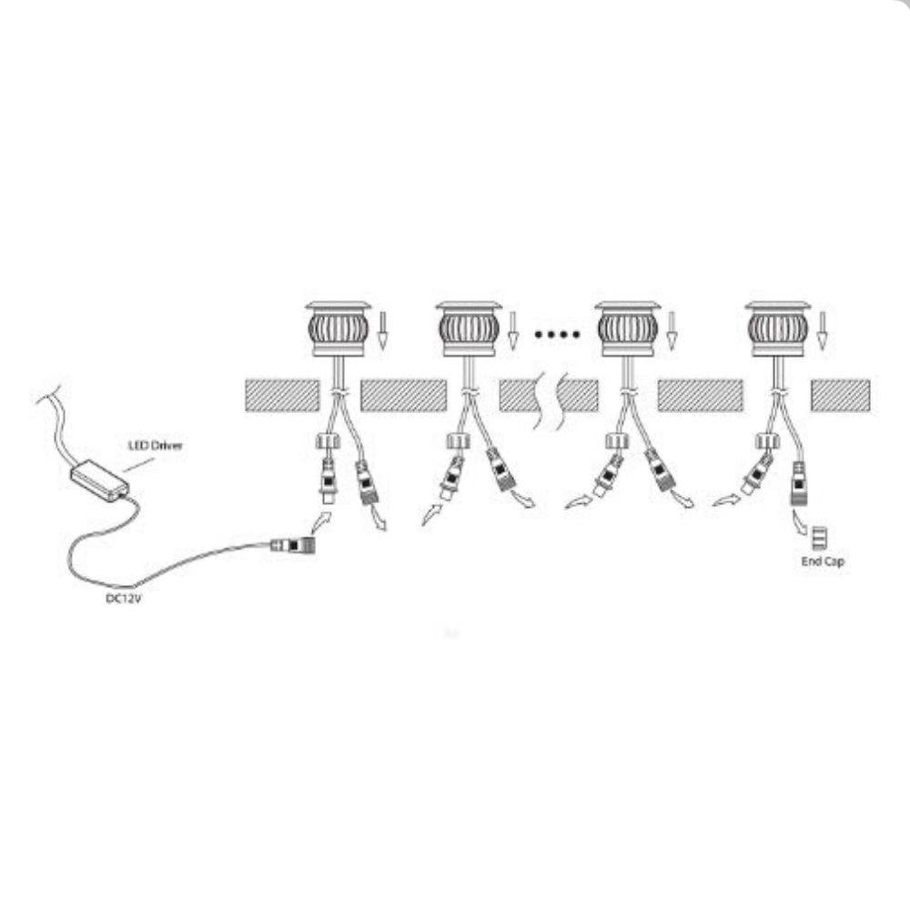 Havit FLAME-6PK - 6x 0.5W Stainless Steel LED DIY Mini Deck Light Kit IP65 - 12V Driver Included-Havit Lighting-Ozlighting.com.au