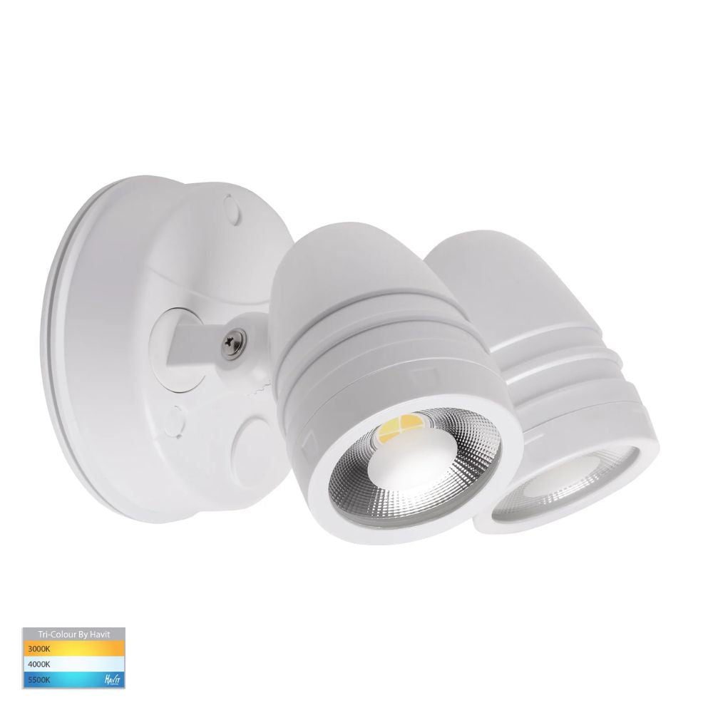 Havit FOCUS LED Spotlight - 2x15W, Tri-Colour, IP65, Twin Head-Havit Lighting-Ozlighting.com.au