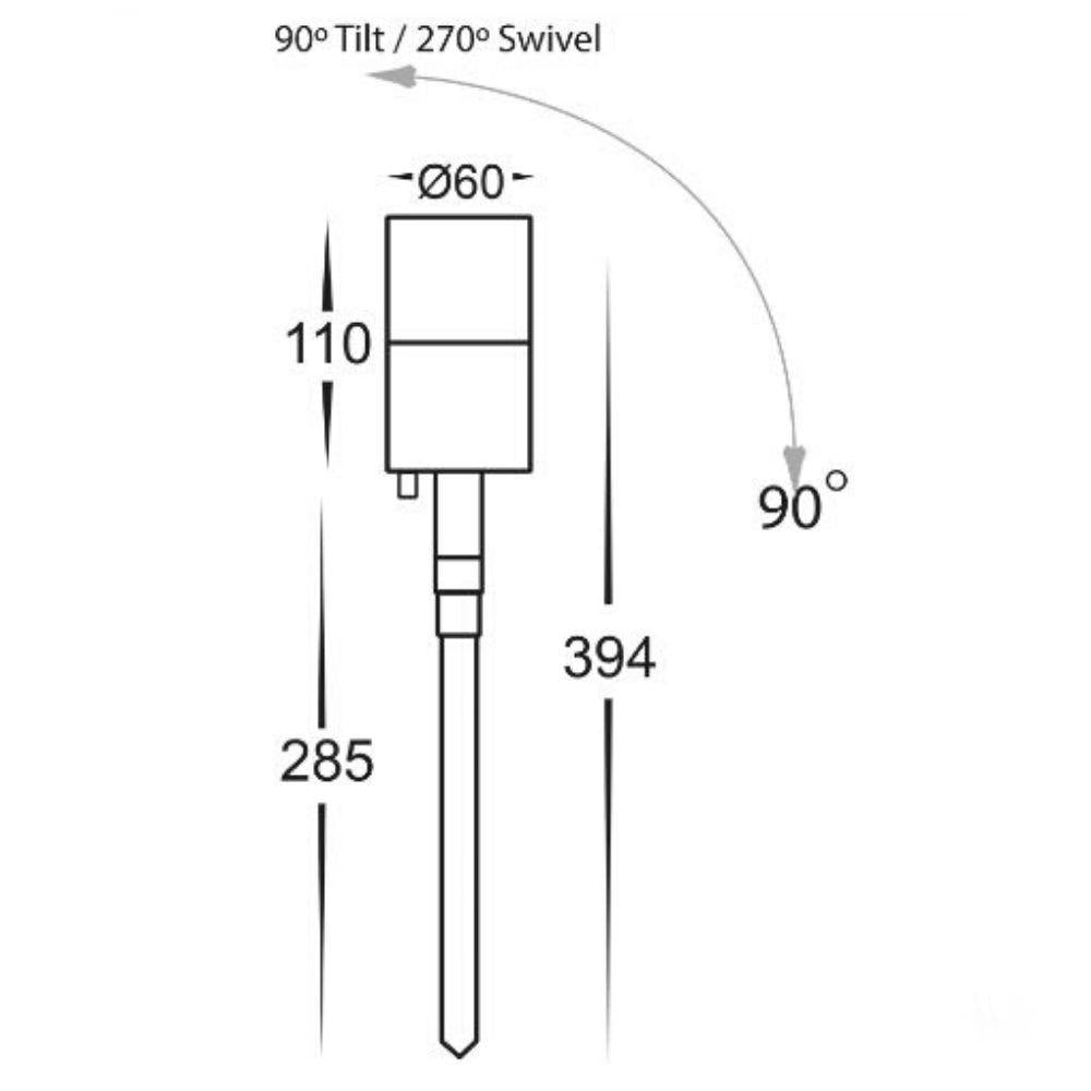 Havit FORTIS Garden Spike Light - 12V, Single, Adjustable - DRIVER REQUIRED-Havit Lighting-Ozlighting.com.au